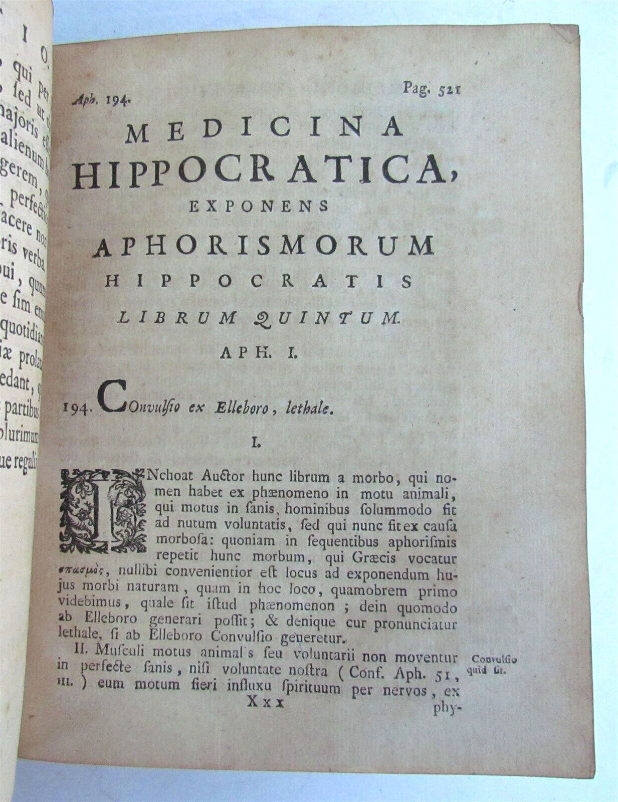 1739 MEDICINA HIPPOCRATICA by JOHANNE de GORTER antique MEDICAL