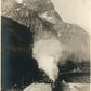 MOUNT STEPHEN FIELD CANADA RAILROAD VINTAGE REAL PHOTO POSTCARD RPPC TRAIN