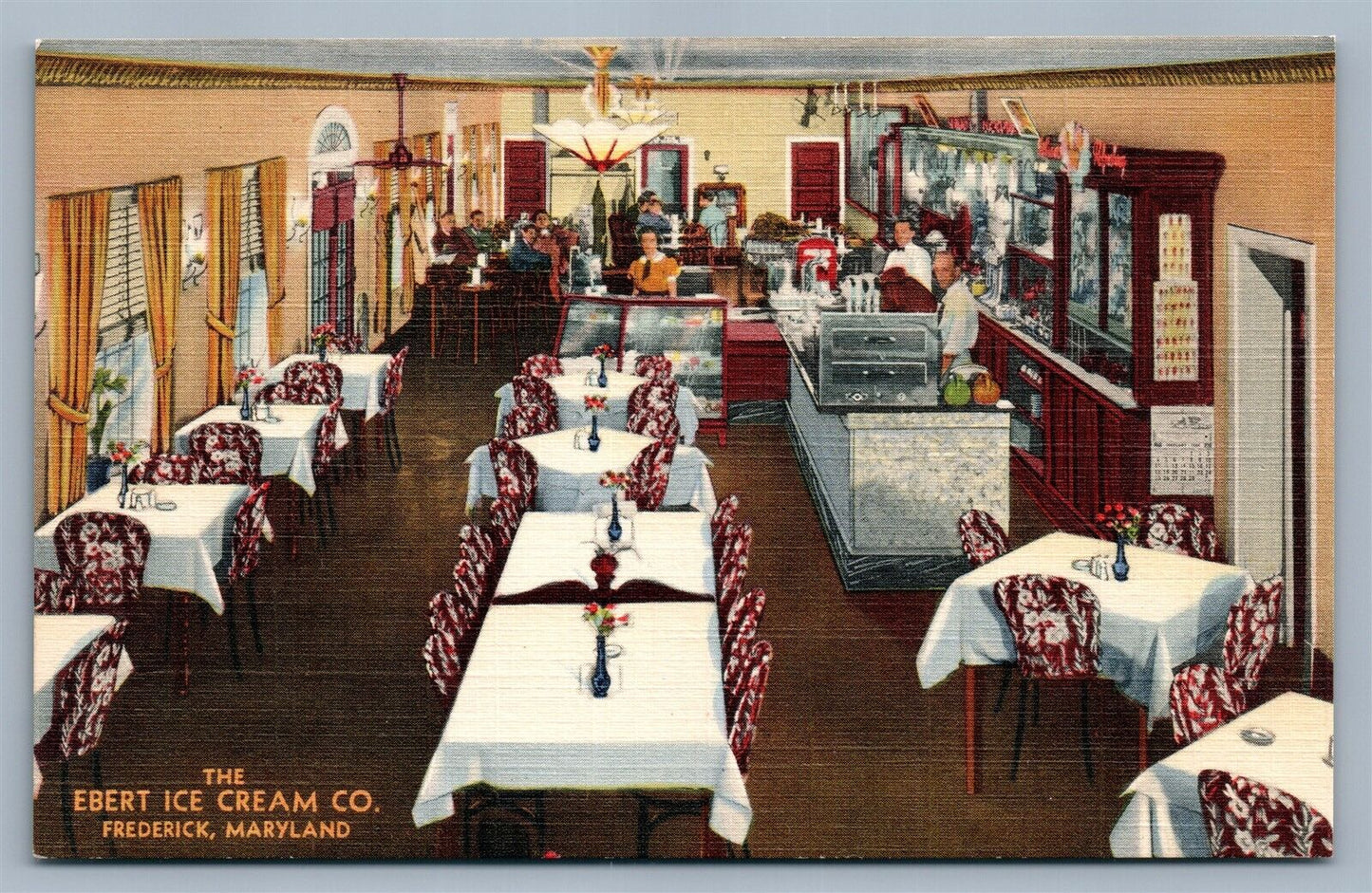 FREDERICK MD EBERT ICE CREAM COMPANY ADVERTISING VINTAGE POSTCARD