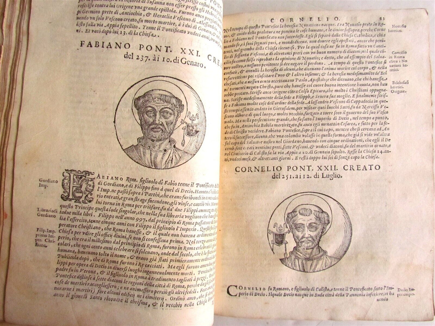 1600 BARTOLOMEO PLATINA LIVES of POPES antique 16th CENTURY ILLUSTRATED