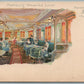 HAMBURG AMERIKA LINIE SHIP SS BLUCHER DAMEN SALON ANTIQUE POSTCARD