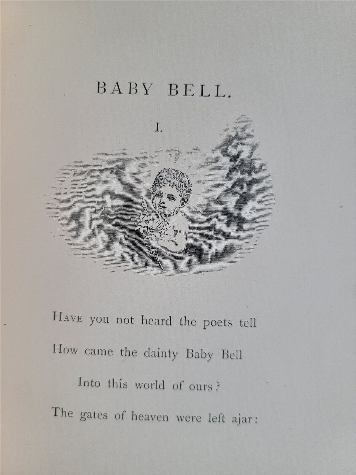 1878 BABY BELL by THOMAS BAILEY ALDRICH antique ILLUSTRATED POETRY Americana