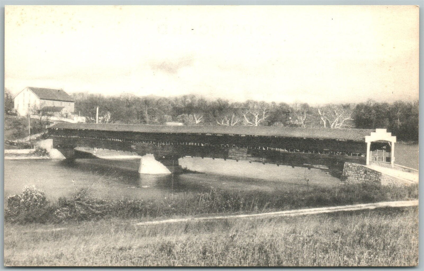 CUMBERLAND CO. PA ORR'SCOVERED BRIDGE VINTAGE POSTCARD