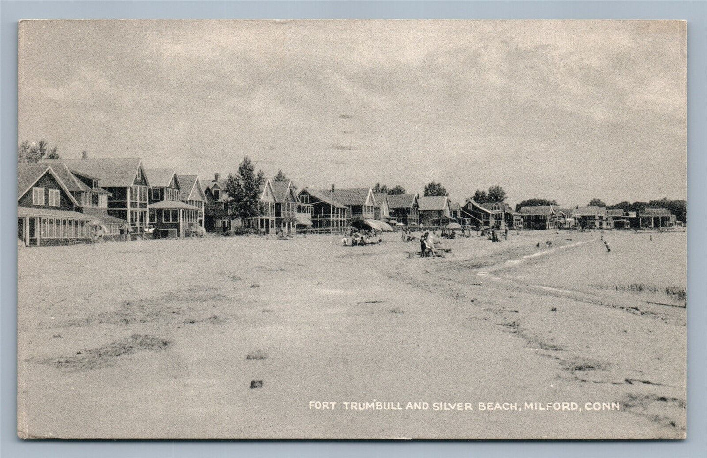 MILFORD CT FORT TRUMBULL & SILVER BEACH ANTIQUE POSTCARD