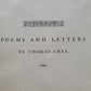 1879 POEMS & LETTERS by THOMAS GRAY antique Illustrated w/tipped-in photo plates