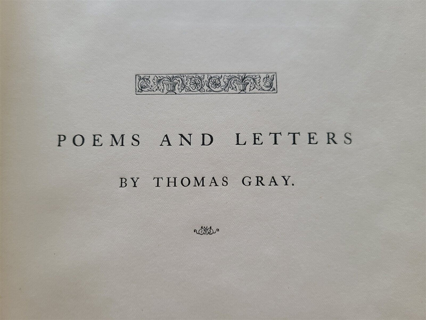 1879 POEMS & LETTERS by THOMAS GRAY antique Illustrated w/tipped-in photo plates