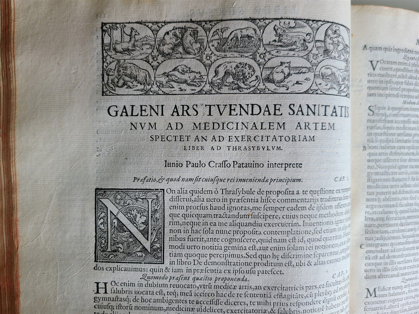 1586 RENAISSANCE EDITION OF GALEN antique FOLIO 16th century FAMOUS MEDICAL WORK