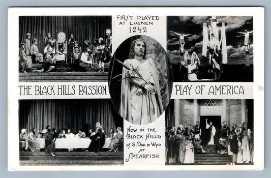 BLACK HILLS PASSION PLAY OF AMERICA THEATRE VINTAGE REAL PHOTO POSTCARD RPPC