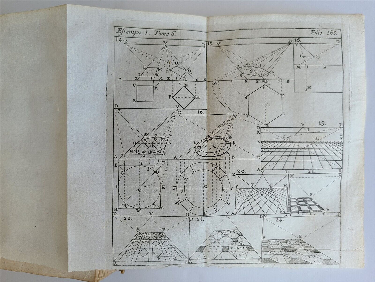 1727 MATHEMATICS in SPANISH Compendio mathematico antique METHEOROS OPTICA