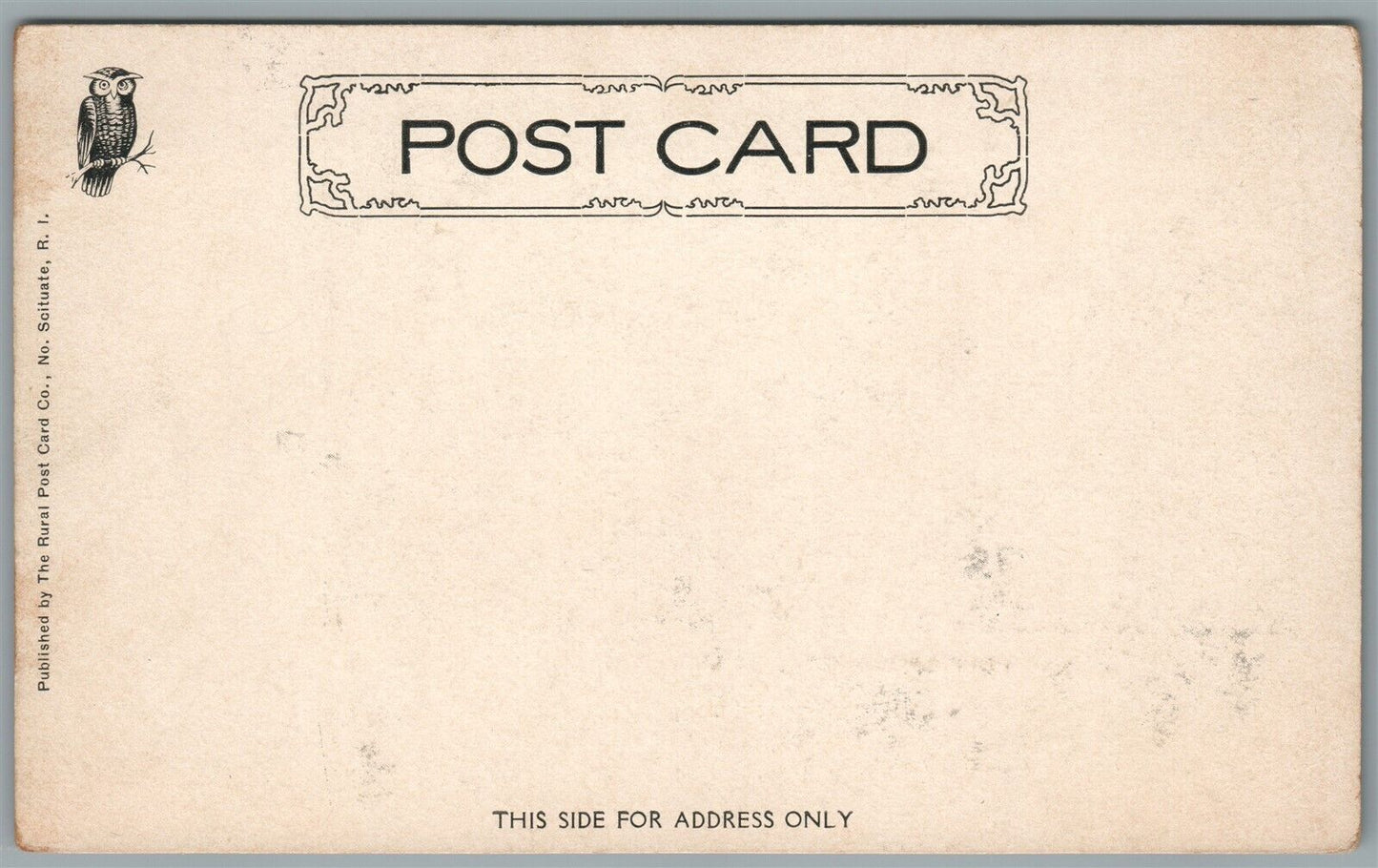 NORTH SCITUATE RI POST OFFICE ANTIQUE POSTCARD