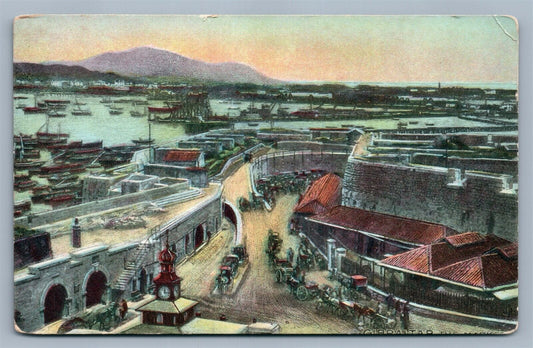 NEWARK NJ PRUDENTIAL INSURANCE ADVERTISING GIBRALTAR THE MARKET ANTIQUE POSTCARD