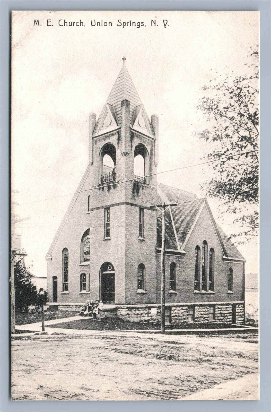UNION SPRINGS NY M.E.CHURCH ANTIQUE POSTCARD