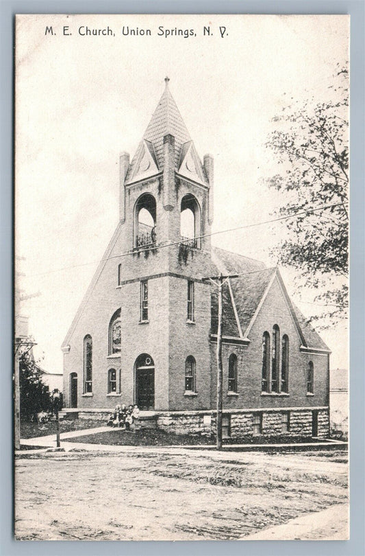 UNION SPRINGS NY M.E.CHURCH ANTIQUE POSTCARD