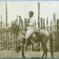 TAOS INDIAN MAN & HORSE NEW MEXICO 1987 POSTCARD B.G.RANDALL photo