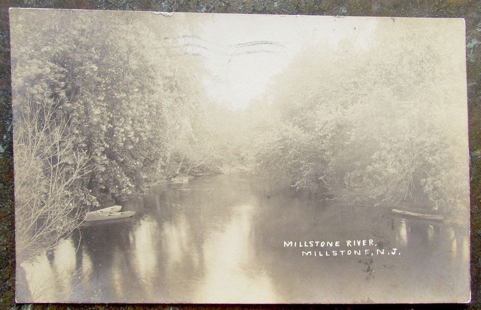 MILLSTONE RIVER,  MILLSTONE N.J. RPPC ANTIQUE REAL PHOTO POSTCARD