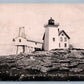 SOUTHPORT ME HENDRICK'S HEAD LIGHTHOUSE 1907 ANTIQUE POSTCARD