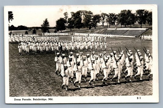 BAINBRIDGE MD DRESS PARADE ANTIQUE REAL PHOTO POSTCARD RPPC