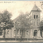 WASHINGTON NJ METHODIST CHURCH 1907 ANTIQUE POSTCARD
