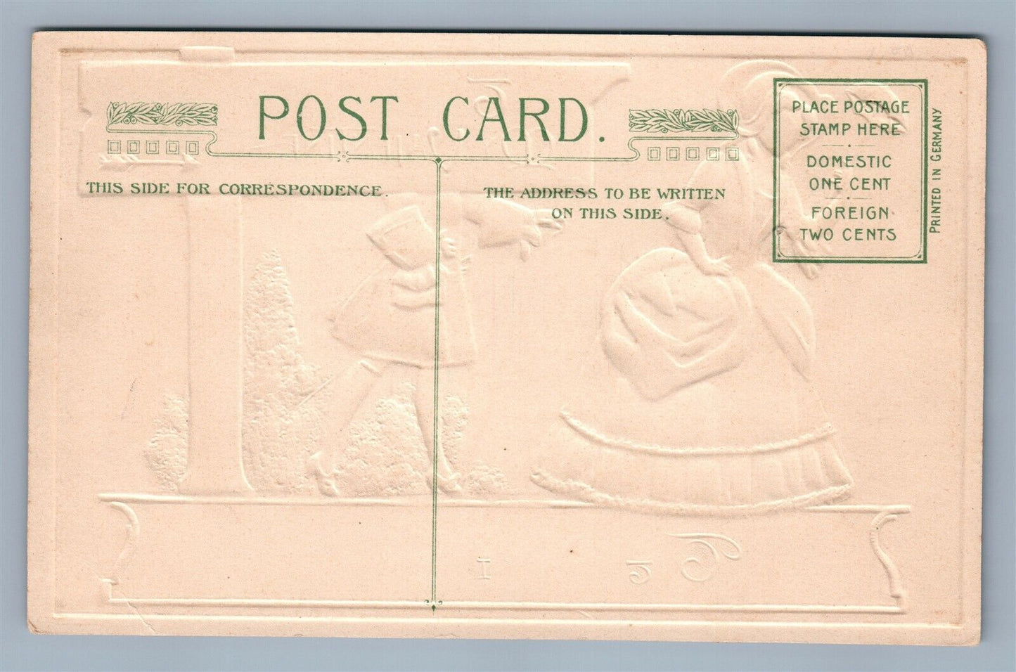 TO MY VALENTINE ARROW 1913 EMBOSSED ANTIQUE POSTCARD by JOHN WINSCH