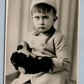 BOY w/ TOY VINTAGE REAL PHOTO POSTCARD RPPC