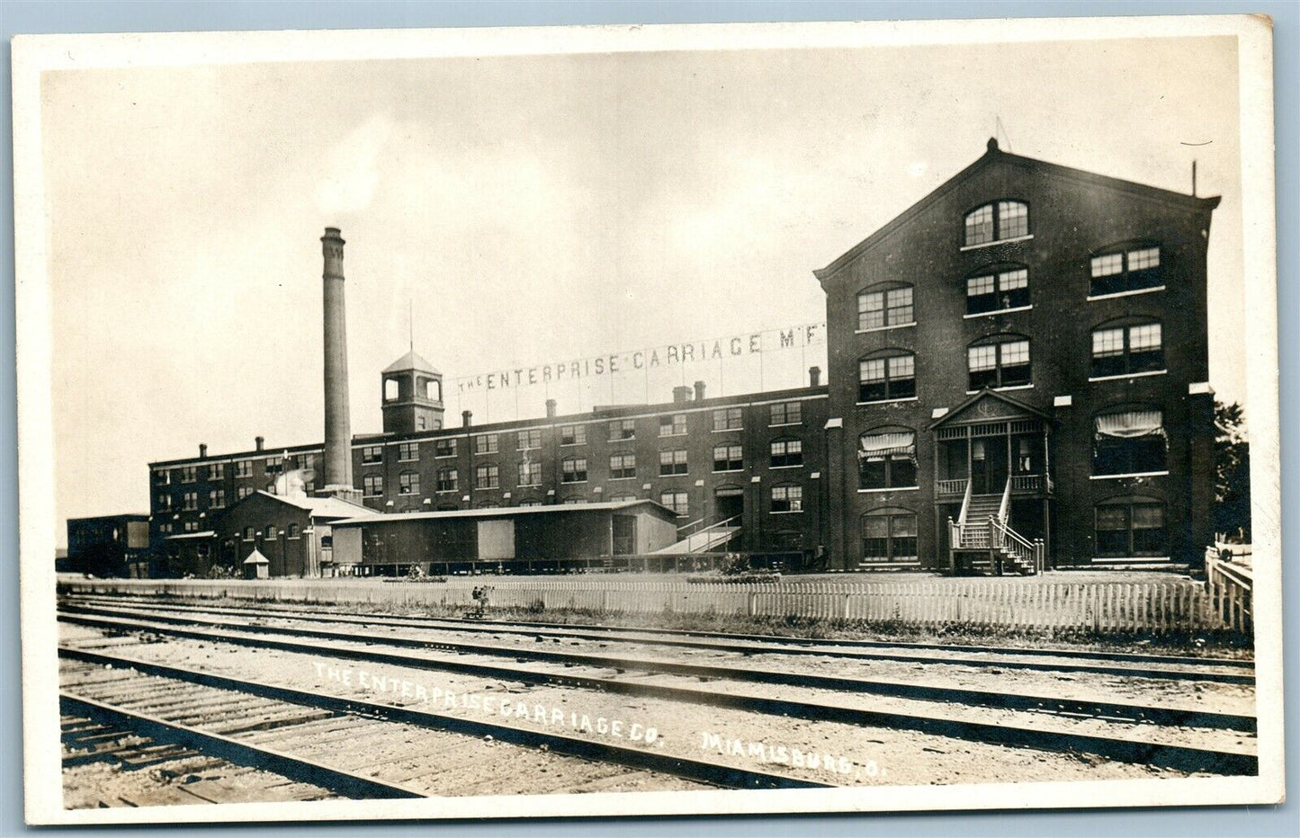 MIAMISBURG OH ENTERPRISE CARRIAGE CO. ANTIQUE REAL PHOTO POSTCARD RPPC