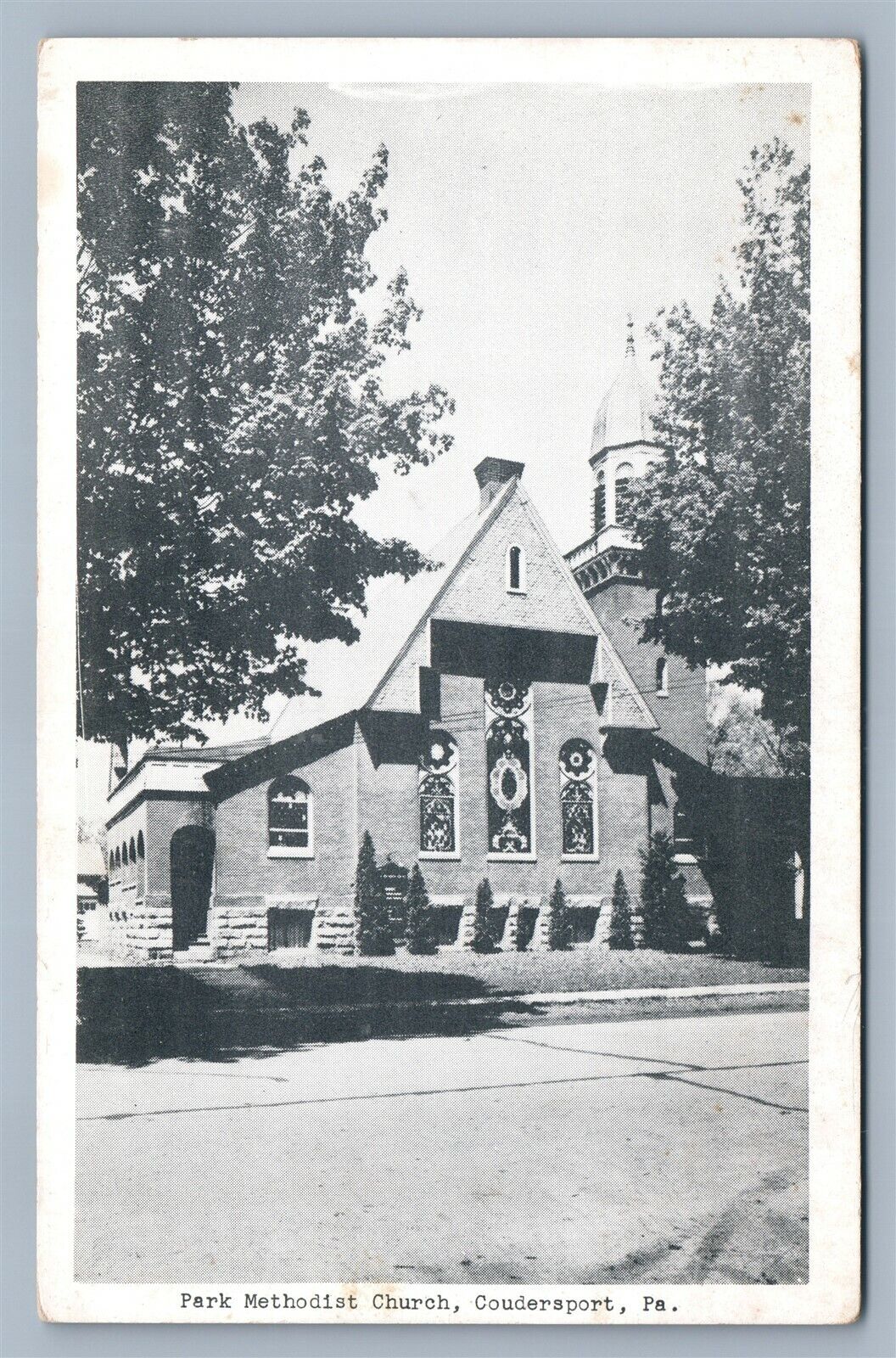 COUDERSPORT PA PARK METHODIST CHURCH ANTIQUE POSTCARD