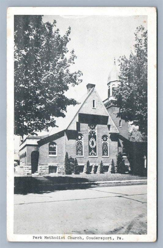 COUDERSPORT PA PARK METHODIST CHURCH ANTIQUE POSTCARD