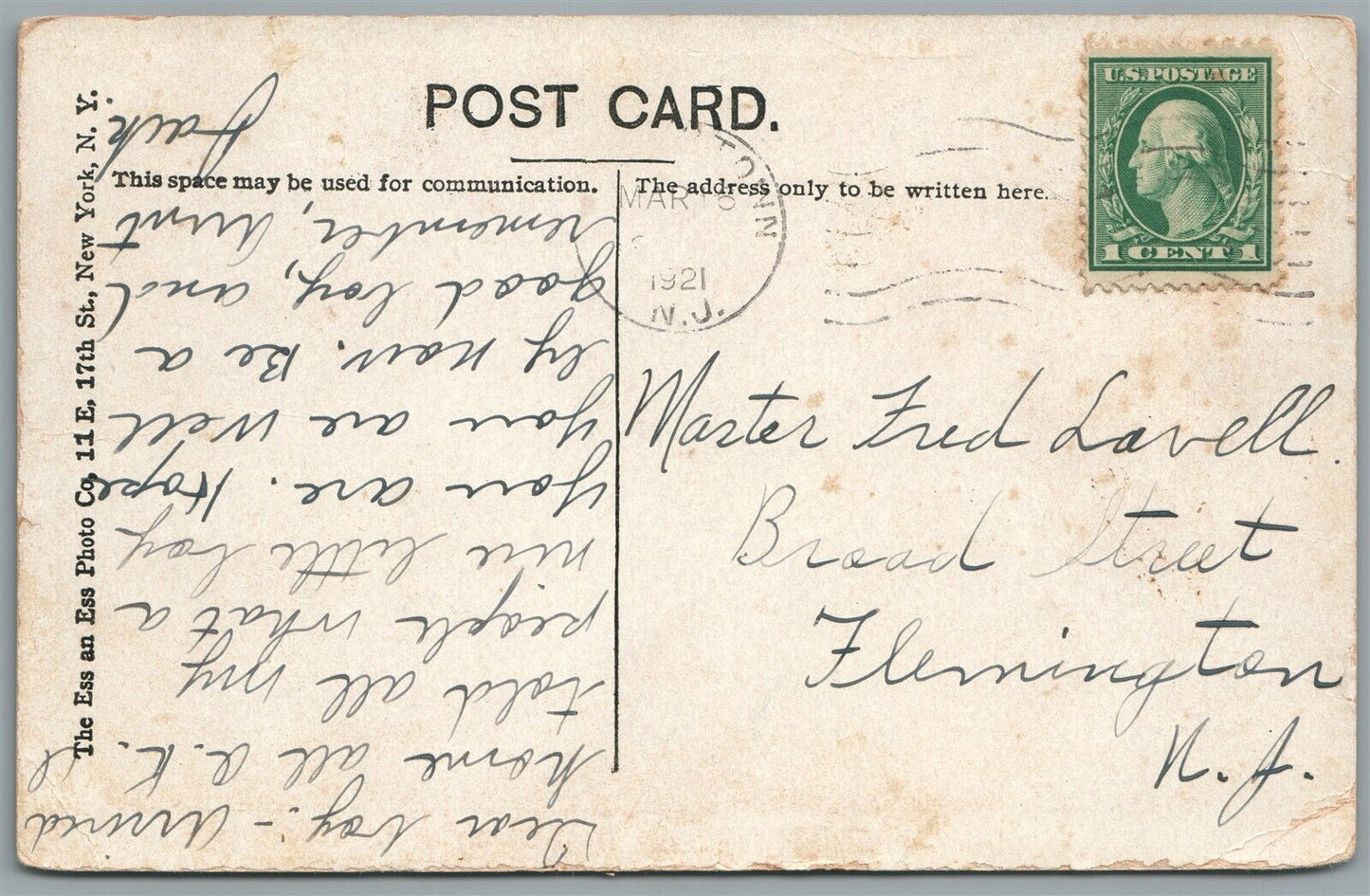 FRENCHTOWN NJ PRESBYTERIAN CHURCH ANTIQUE POSTCARD