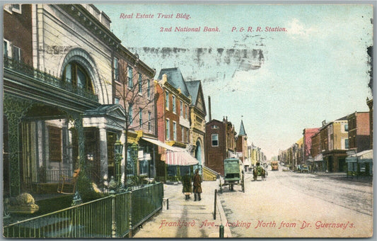 PHILADELPHIA PA FRANKFORD AVENUE ANTIQUE POSTCARD