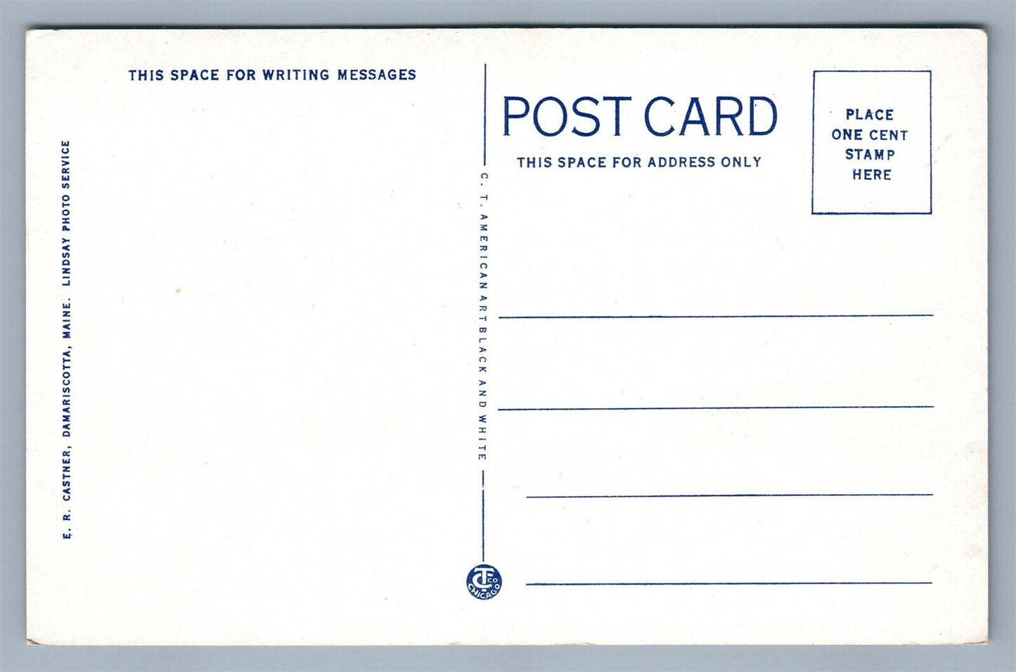 DAMARISCOTTA ME FROM NEWCASTLE ANTIQUE POSTCARD