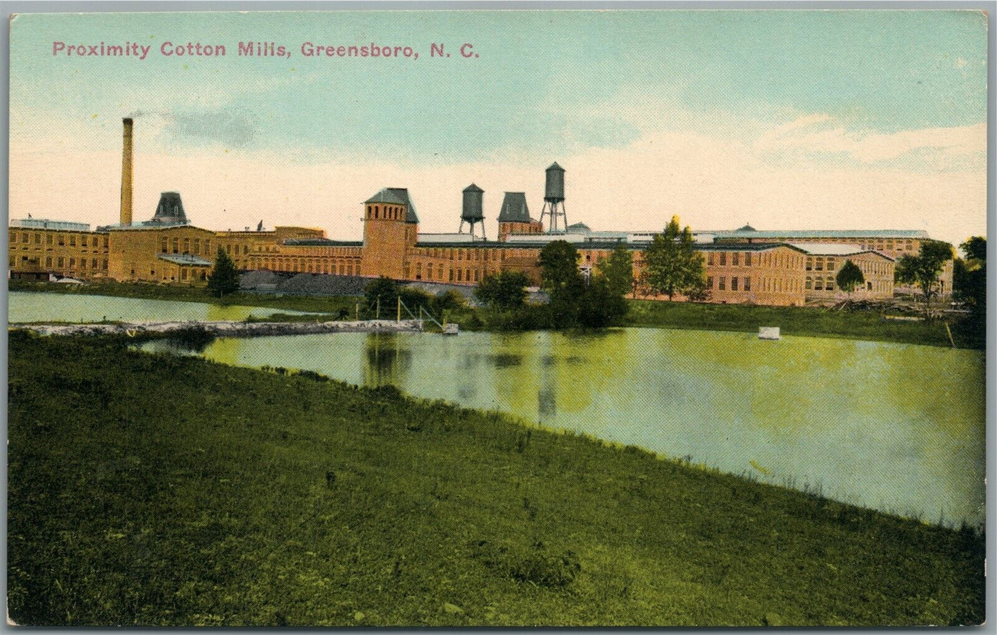 GREENSBORO NC PROXIMITY COTTON MILLS ANTIQUE POSTCARD