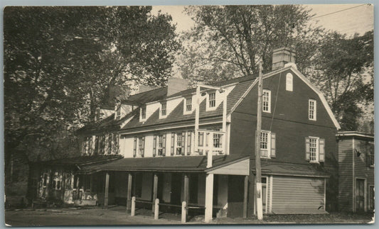 BRISTOL PA RED LION TAVERN ANTIQUE REAL PHOTO POSTCARD RPPC