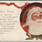 SANTA CHRISTMAS 1920 ANTIQUE POSTCARD