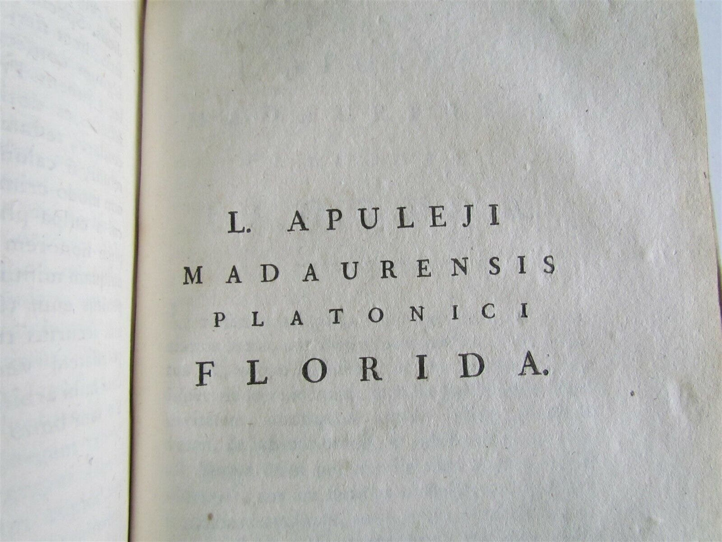 1788 LUCII APULEJI MADAURENSIS PLATONICI PHILOSOPHI OPERA VELLUM ANTIQUE