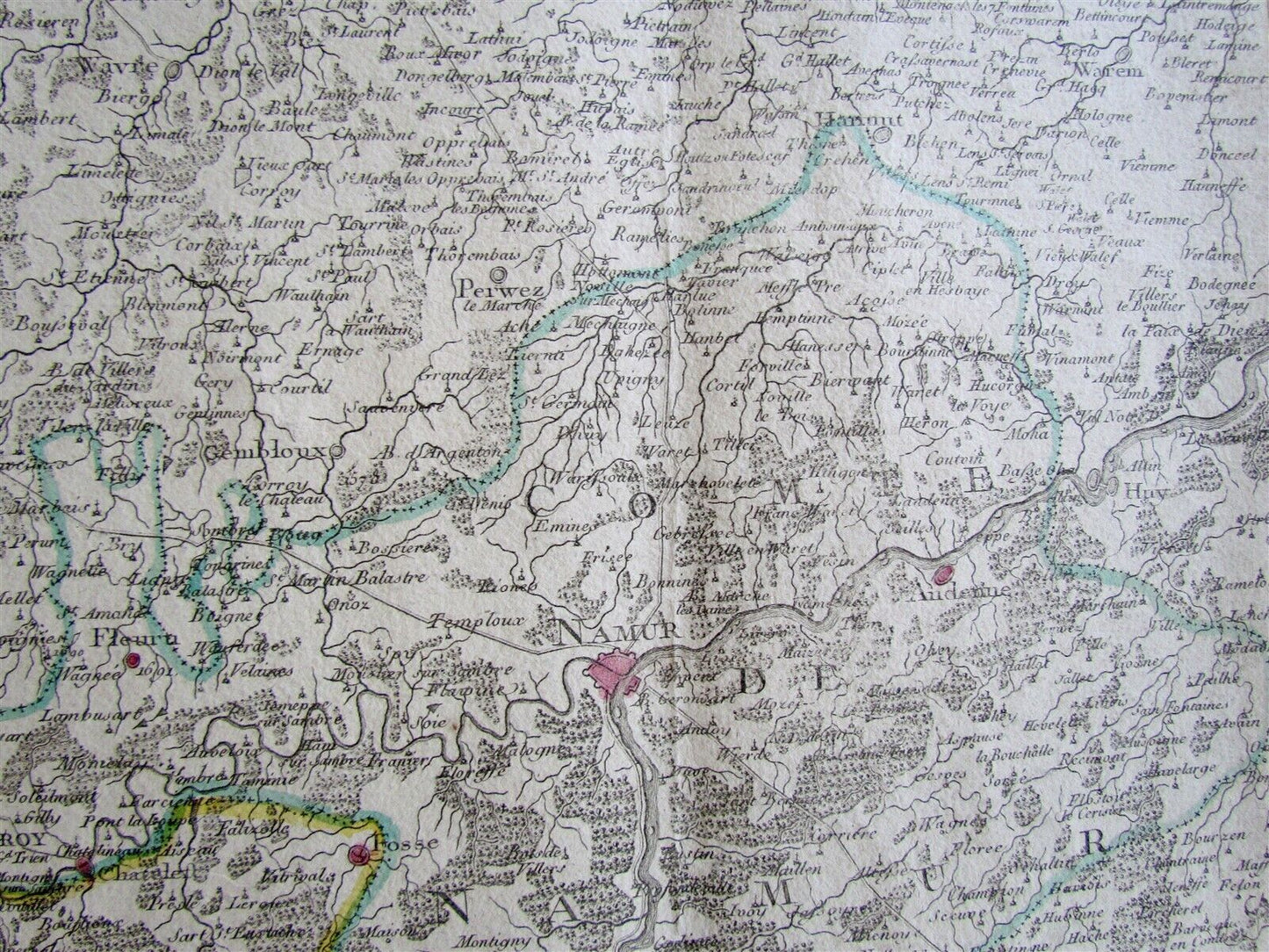 1792 ANTIQUE MAP - HAINAUT BELGIUM 31 by 22" ORIGINAL