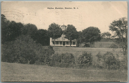 NEWTON NJ NORTON MANSION ANTIQUE POSTCARD