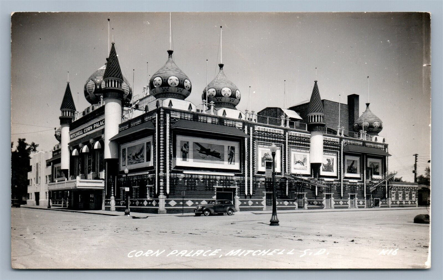 MITCHELL SOUTH DAKOTA CORN PALACE ANTIQUE REAL PHOTO POSTCARD RPPC