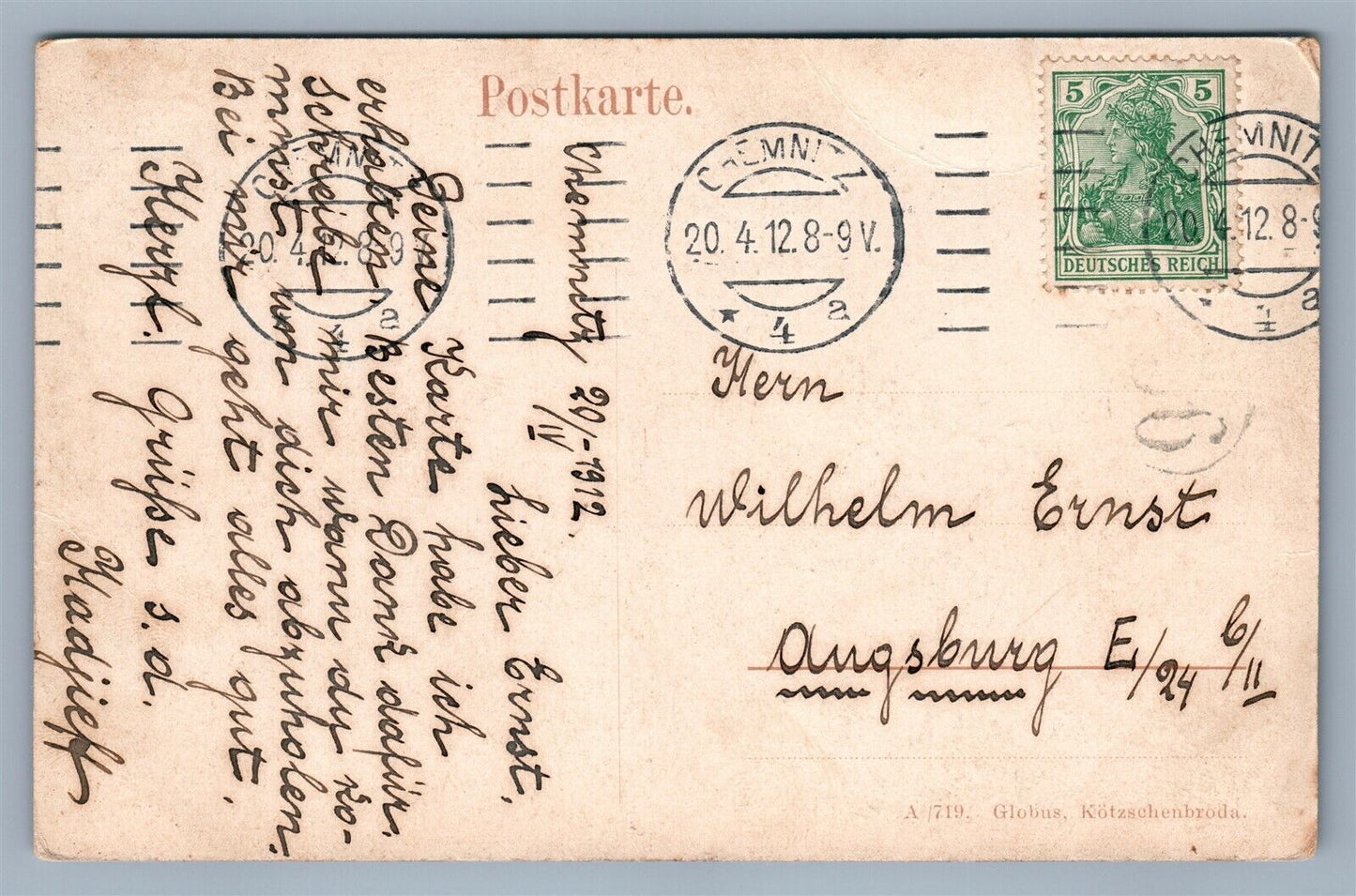 CHEMNITZ GERMANY KONIG ALBERT MUSEUM STADTTHEATER PETRIKIRCHE ANTIQUE POSTCARD