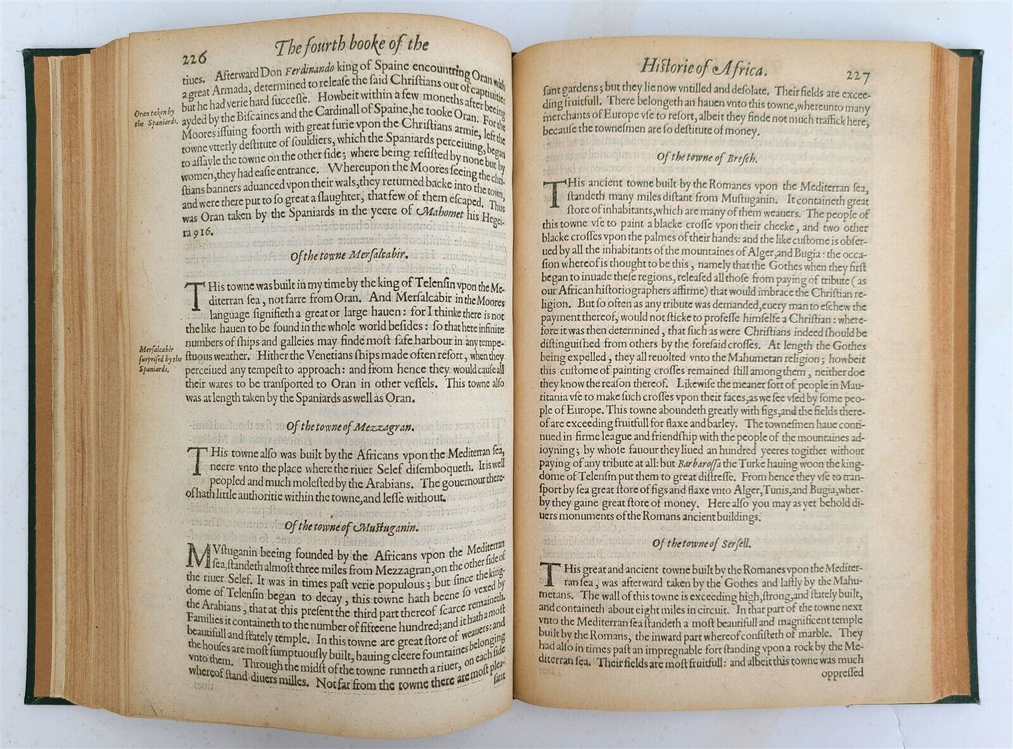 1600 GEOGRAPHICAL HISTORIE OF AFRICA antique by JOANNES LEO AFRICANUS 16th cent.