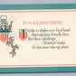 UNCLE SAM TO A SOLDIER FRIEND WWI ANTIQUE POSTCARD PATRIOTIC