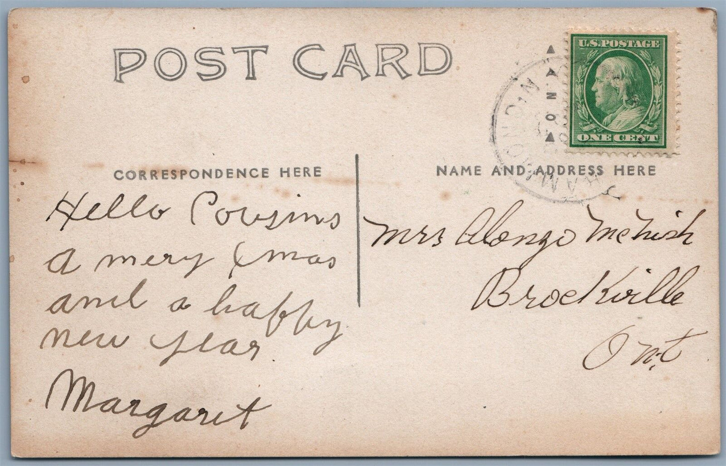 BRIER HILL NY UNION CHURCH ANTIQUE REAL PHOTO POSTCARD RPPC