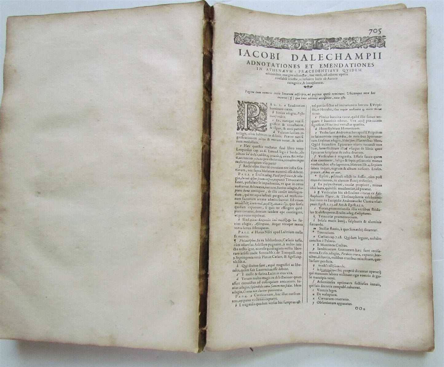 1612 DEIPNOSOPHISTAE GREEK LATIN antique FOLIO Banquet of Learned COOKBOOK RARE