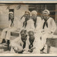 US NAVY SAILORS ANTIQUE REAL PHOTO POSTCARD RPPC