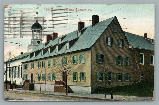 BETHLEHEM PA GERMAN HOUSE ANTIQUE POSTCARD