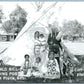 SIOUX INDIAN BUFFALO BILL TRADING POST N PLATTE VINTAGE REAL PHOTO POSTCARD RPPC