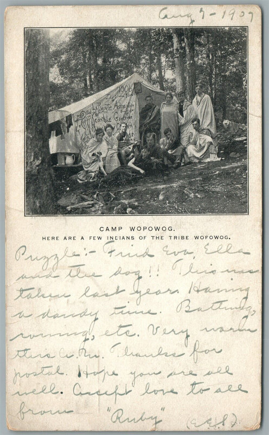 EAST HAMPTON CT CAMP WOPOWOG ANTIQUE POSTCARD