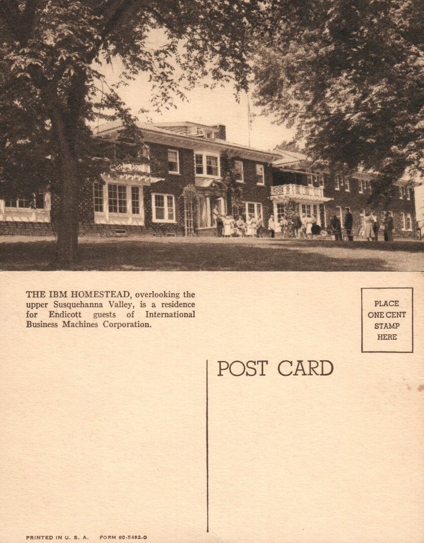 ENDICOTT N.Y. IBM HOMESTEAD VINTAGE POSTCARD