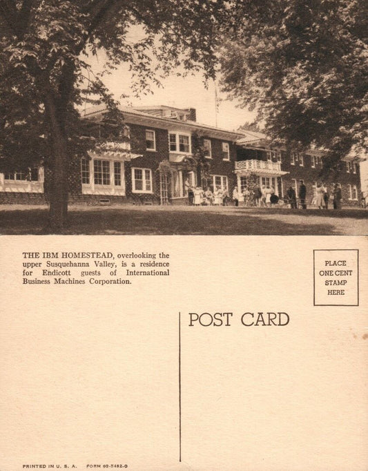 ENDICOTT N.Y. IBM HOMESTEAD VINTAGE POSTCARD