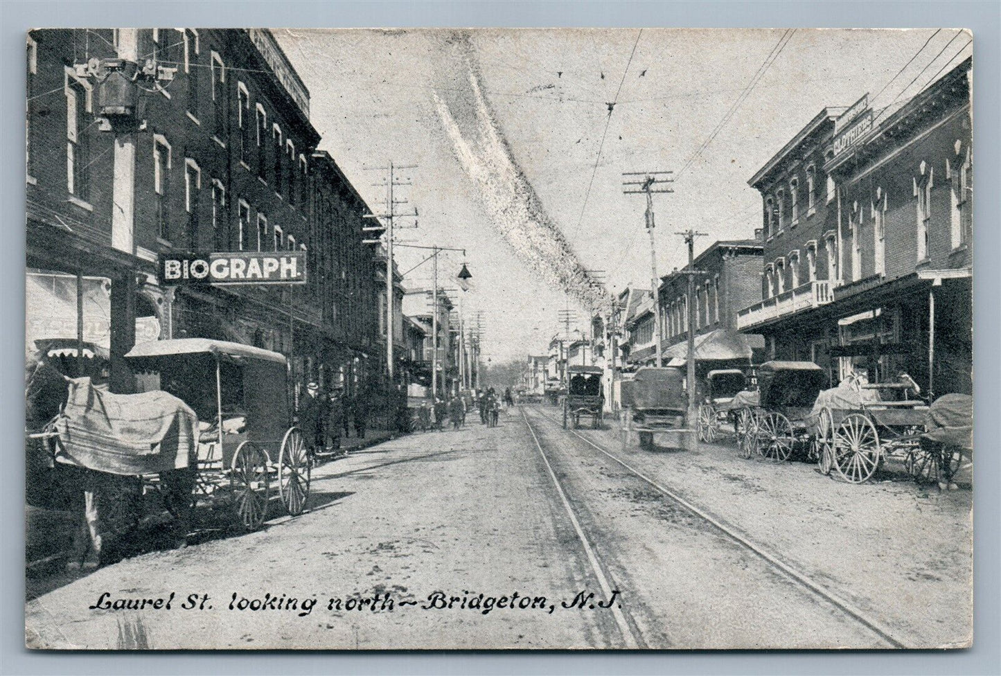 BRIDGETON NJ LAUREL STREET ANTIQUE POSTCARD