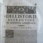 1641-1647 HISTORY OF FLORENCE 3 FOLIO VOLUMES by Ammirato antique VELLUM BOUND